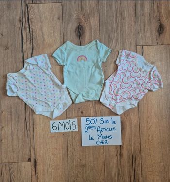 Lot 3 Bodies manches courtes