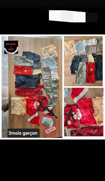 Lot de vêtements 3m bébé garçon ( pull , grenouillère