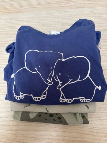 Lot de 3 tshirts manches longues taille 2 ans