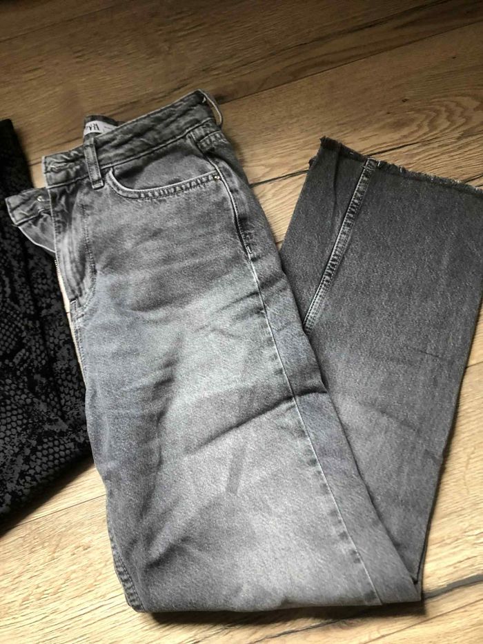 Lot de 2 jeans Zara noir et gris - photo numéro 5