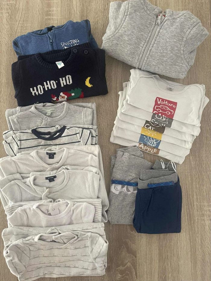 Lot hiver bébé 17 pièces garçon 9 mois