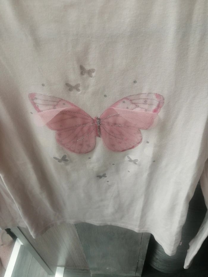 Tee shirt manche longue papillons 12A - photo numéro 2