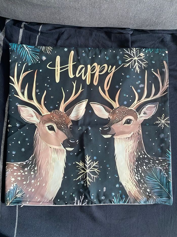 Lot de 4 taies d’oreiller Noël (45x45cm) - photo numéro 3