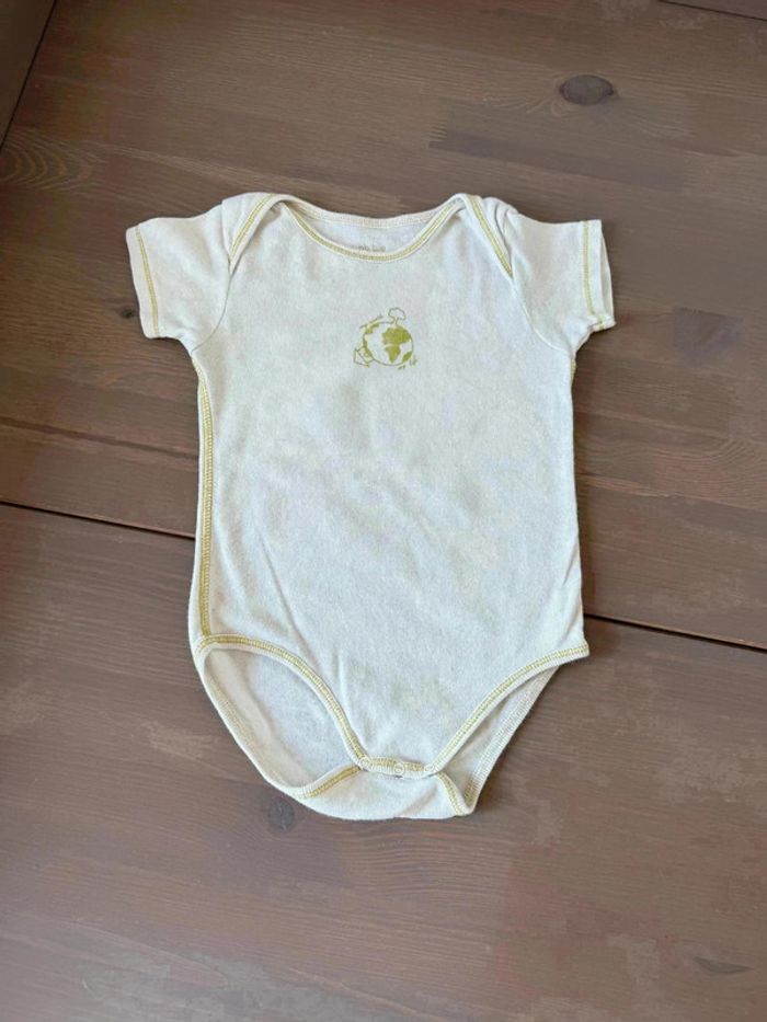 Body bb Bio Coton Blanc Manches Courtes - 12 Mois - Très Bon État
