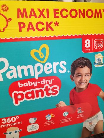 Deux paquets Couche bébé 58×2