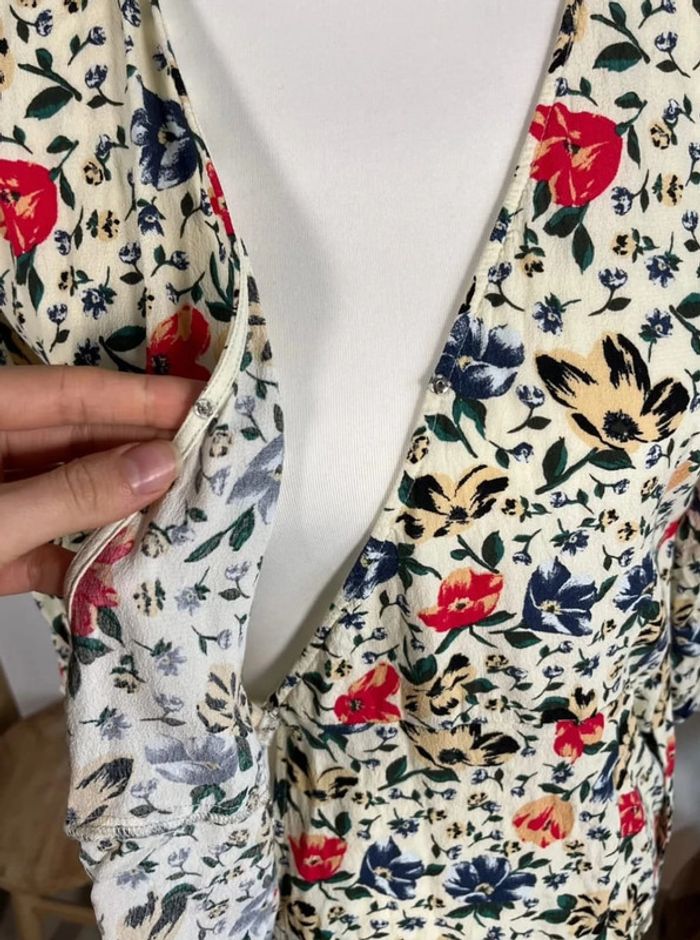 Blouse crème fleurie manches 3/4 Ba&sh - photo numéro 5