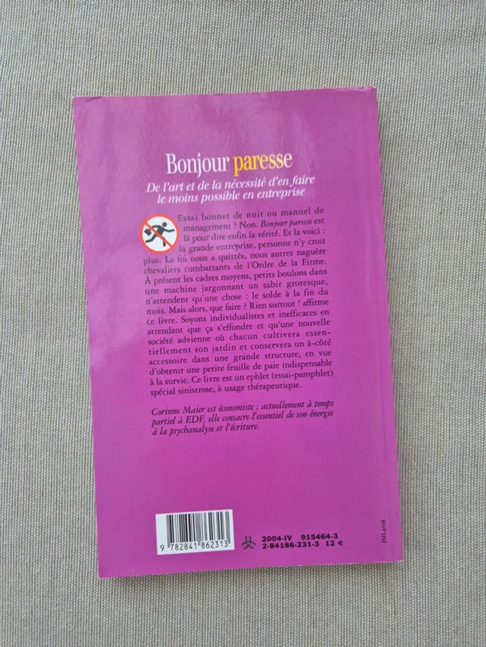 Livre - bonjour paresse - éditions Michalon - photo numéro 2