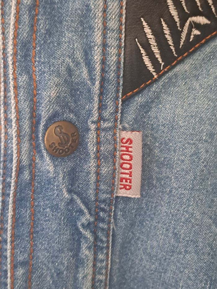 Veste vintage cowboy western mixte bi matière Shooter Taille 2 - photo numéro 4