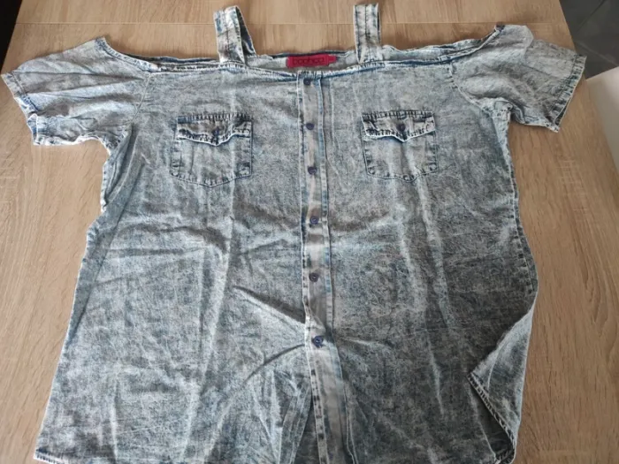 Blouse effet jean M/L