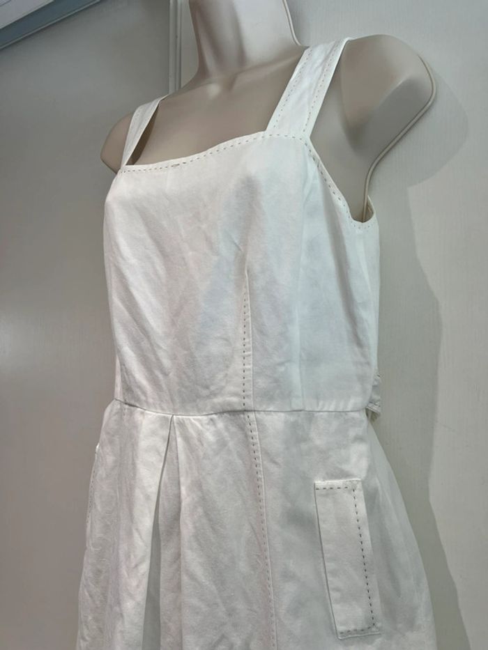 Robe blanc cassé Caroll  taille 38 lin et coton - photo numéro 20