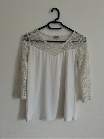 Tee shirt Pimkie S écru  dentelle
