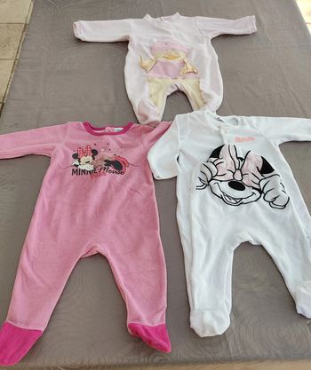 Lot de 3 grenouillères 6 mois