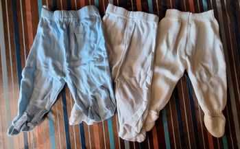 Lot 3 pantalons avec pied pour bébé