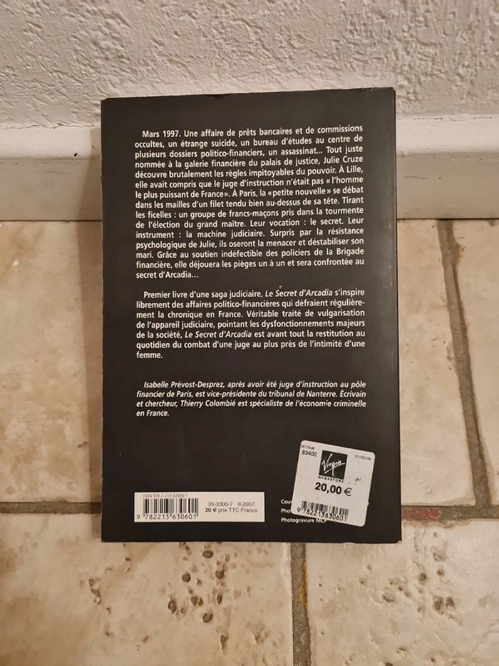 Livre le secret d'Arcadia- politique financiere - photo numéro 2