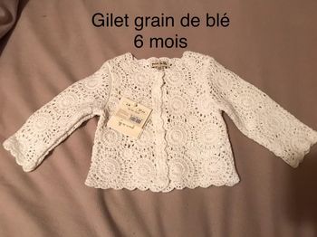 Gilet grain de blé 6 mois