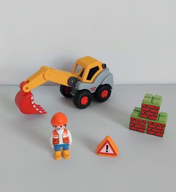 PLAYMOBIL 123 Pelleteuse de Chantier 70125 Junior 🚧