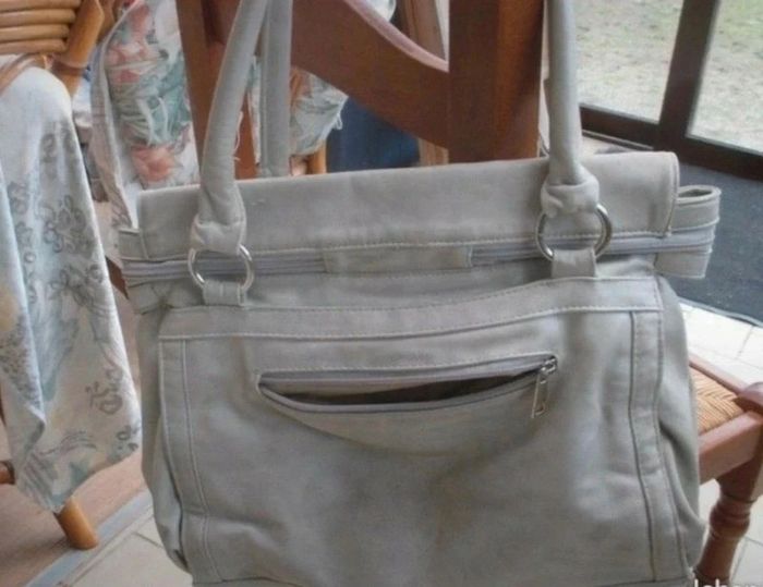 Sac à main beige fleurs - photo numéro 7