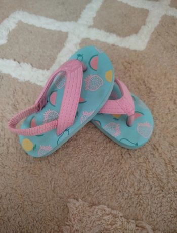 Tongs de plage Bb Fille taille 24 Shein bleu ciel