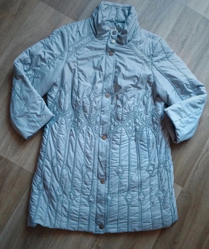 Veste longue gris métallisé taille 44 Gelco💖