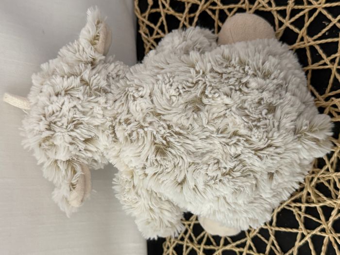 Peluche mouton RODADOU RODA chiné blanc beige poils long - photo numéro 4