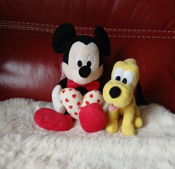 Duo Doudous-Peluches "Mickey & Pluto"