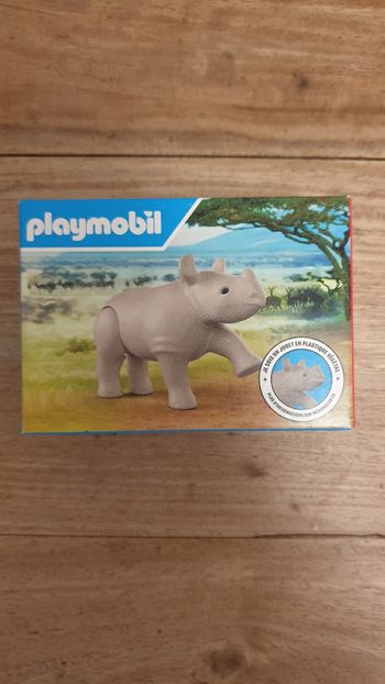 Neuf jeu jouet figurine animal rhinocéros Playmobil