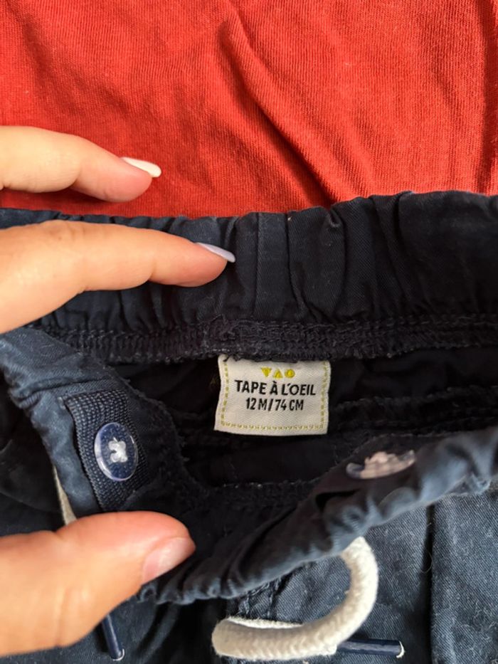 Ensemble été short tee shirt tape à l’œil 12 mois - photo numéro 4