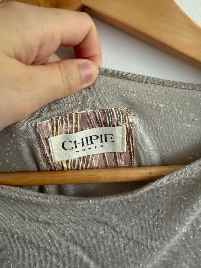 Blouse manches longue gris avec imprimé chipie taille 34 XS - photo numéro 4