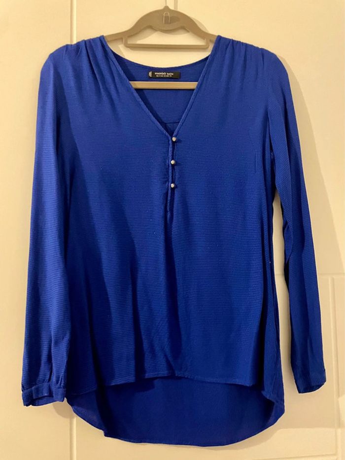 Chemise bleue électrique