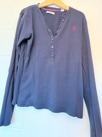 Tee-shirts rainuré Okaidi marine en 12ans