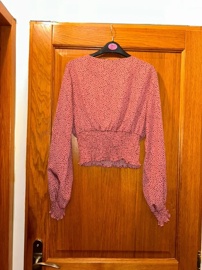 Blouse rose à motif - photo numéro 3
