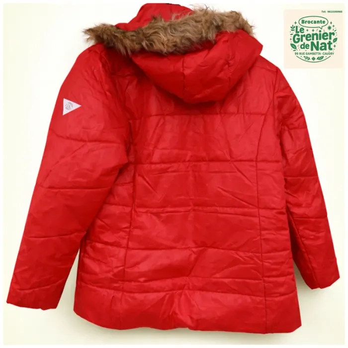 Blouson rouge à capuche taille 38/40 taille S - photo numéro 2