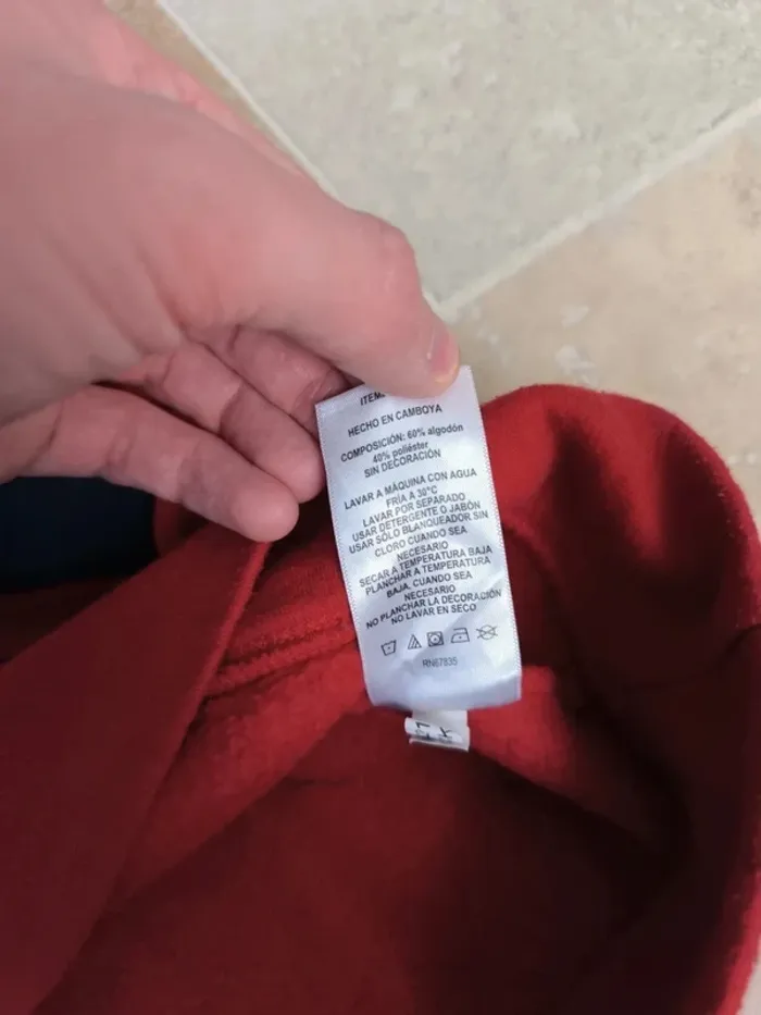 Sweat capuche rouge et marine Homme M Nautica - photo numéro 12