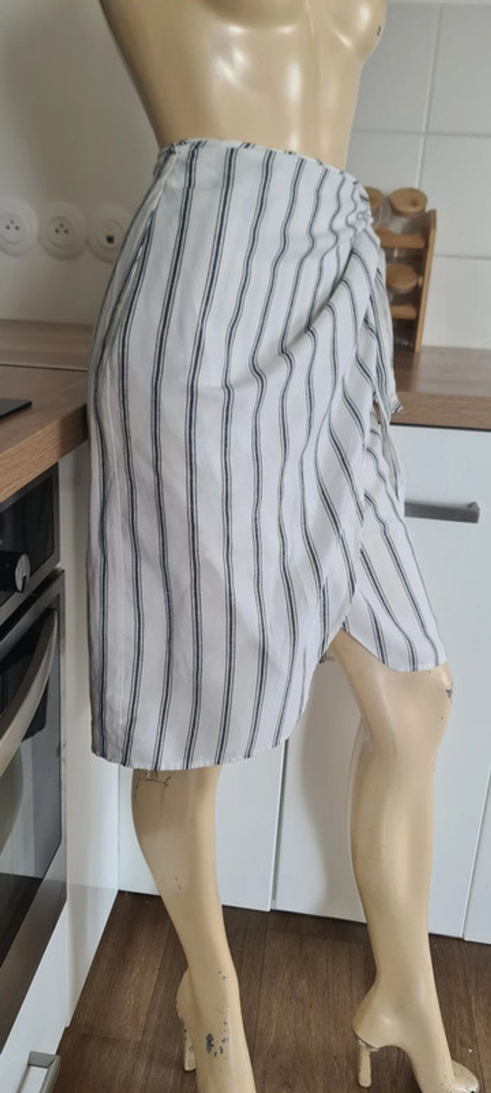 superbe jupe mi longue portefeuille zara taille 36 - photo numéro 3