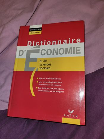 Dictionnaire d économie et de sciences sociales