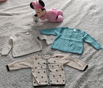 Pulls et Gillet T:9 mois