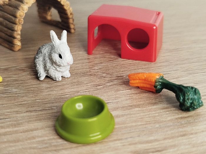 Schleich Clapier mini lapin gris - photo numéro 2