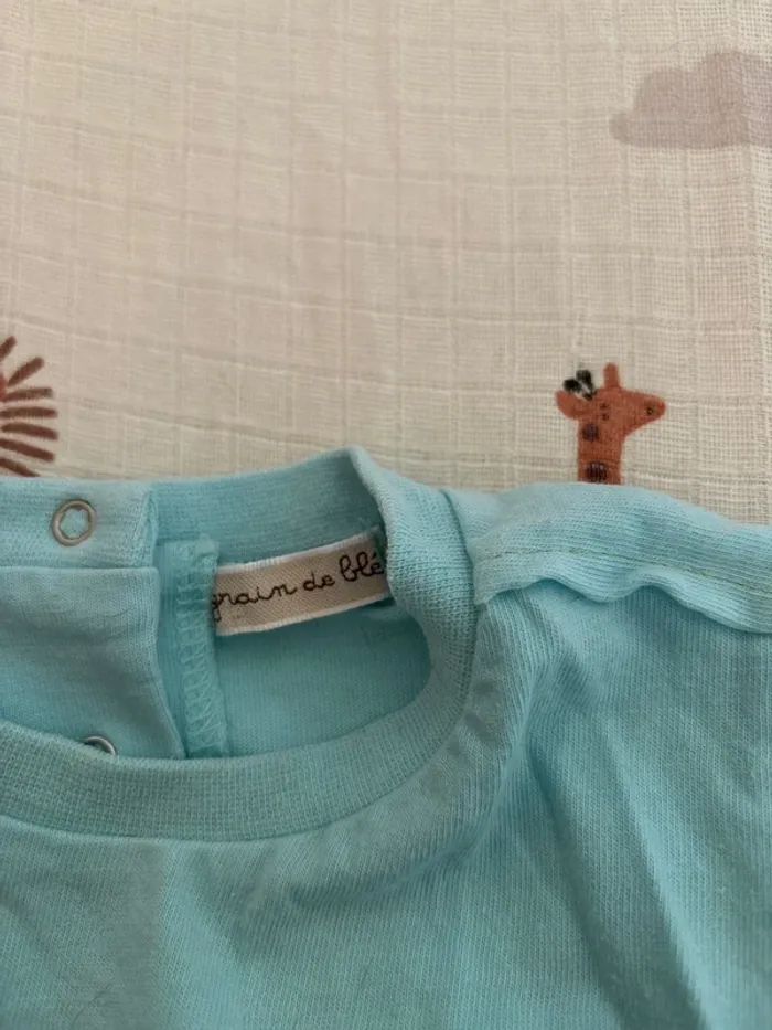 Lot tee shirt manche longue et manche courte 6 mois - photo numéro 9