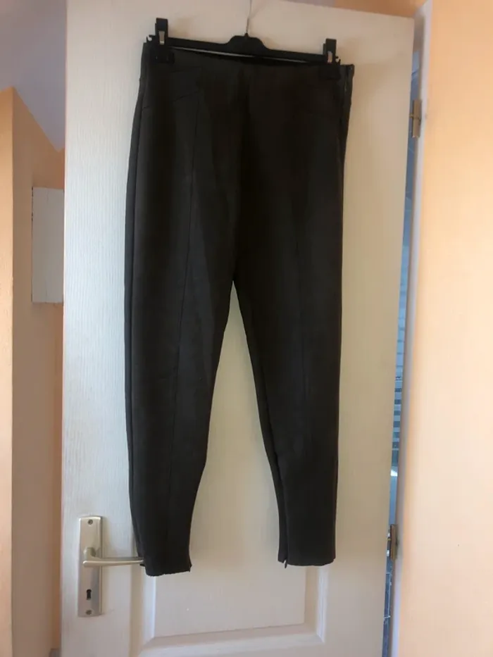 pantalon leggings zara velours marron