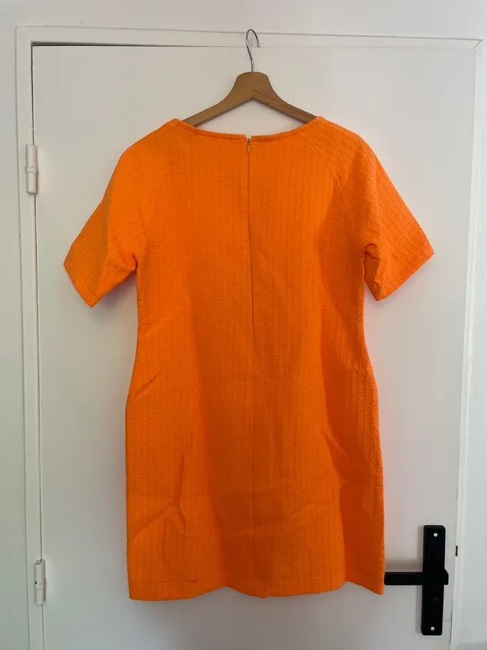 Robe orange fait main L - photo numéro 2