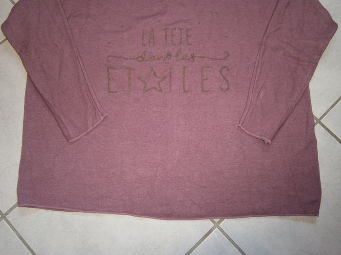 Pull Ml vieux rose coupe large Taille 40 - photo numéro 4