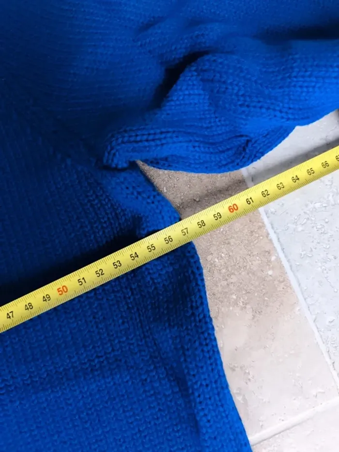 Pull col rond "Polo" bleu électrique Ralph Lauren L comme neuf - photo numéro 7