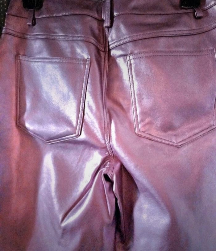 Pantalon rose métallisé simili cuir Primark Taille 38 Neuf - photo numéro 7