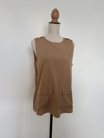 Haut débardeur Zara cargo camisa M top t-shirt Ricamo topje Tanktop Camiseta Canotta Camisola  poche