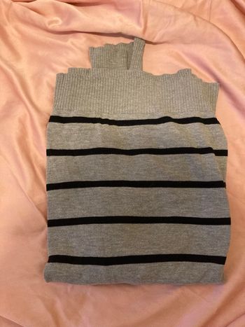 Pull Lacoste homme S – gris rayé – très bon état