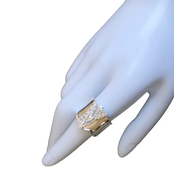 bague argent 925 + Pierre de lune synthétique taille 8 = France 57 = 18.1 mm - photo numéro 5