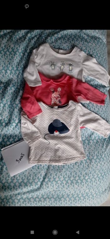 Lot 3 t shirts ML Obaibi