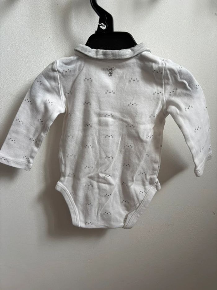 Lot 5 bodies blancs/gris manches longues mixte 3 mois - photo numéro 4