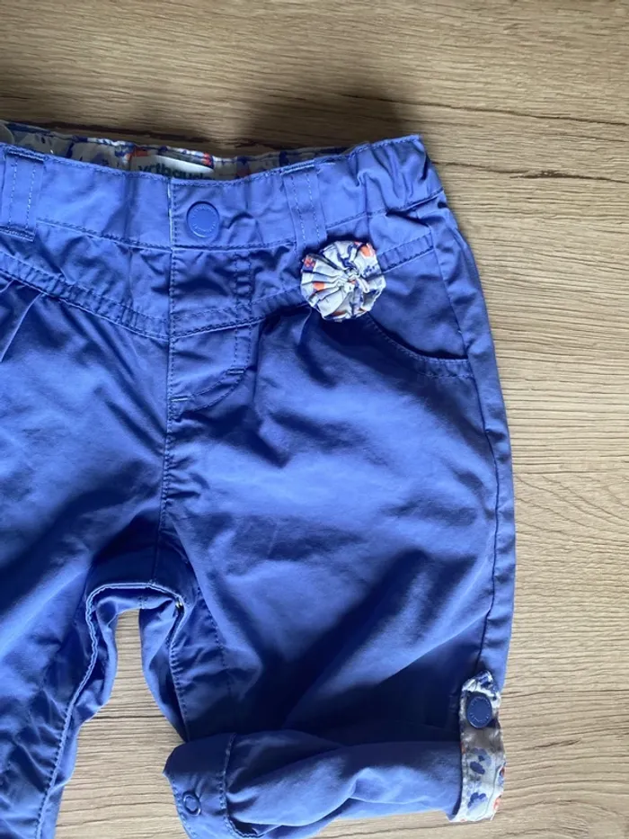 Pantalon été vertbaudet fille taille 12 mois - photo numéro 2