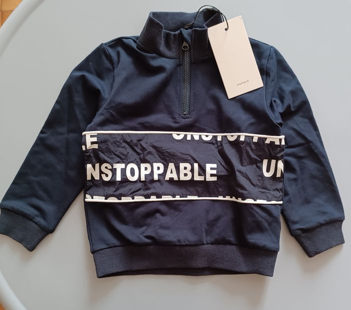 Sweat zippé garçon coton bio 18/24mois